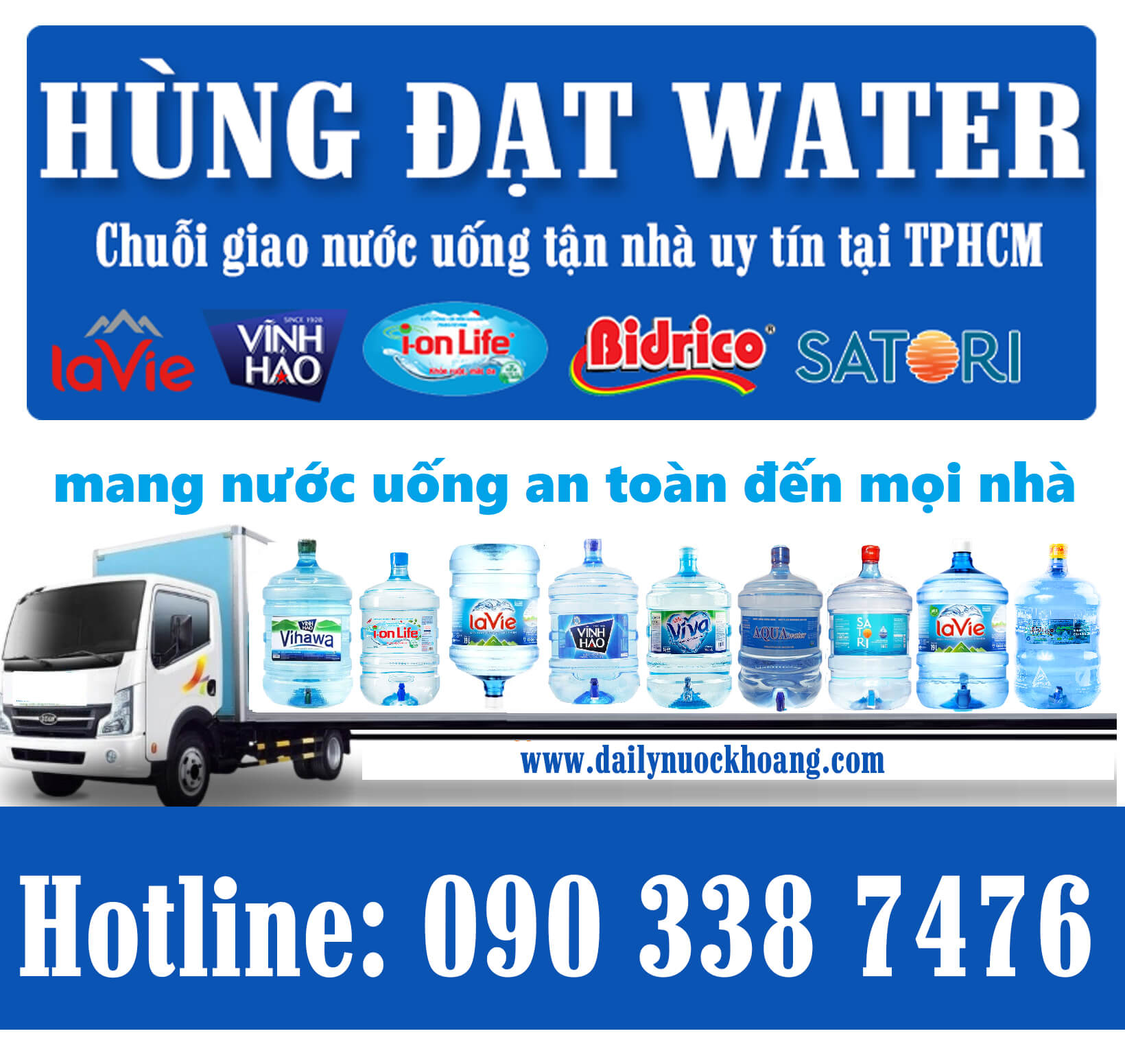Đại lý đổi nước, giao nước uống tận nhà quận 6 gần đây - Hùng Đạt Water