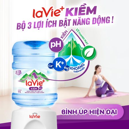 Nước LaVie+ Kiềm 19L (BÌNH ÚP)